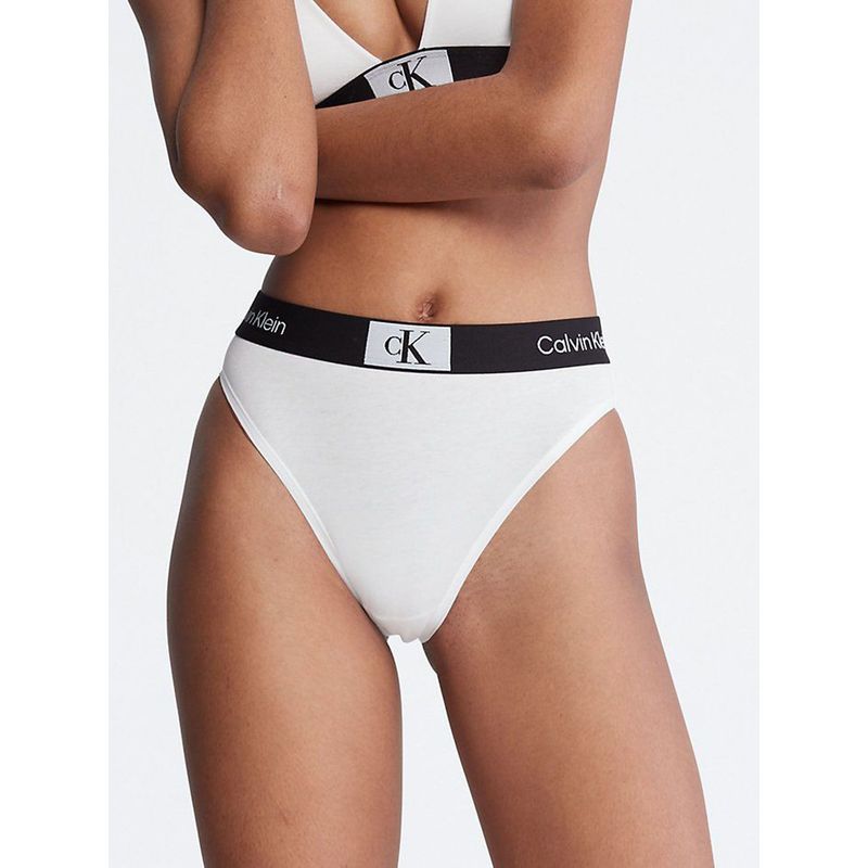 CALVIN KLEIN - Pantie Blanca Tipo Bikini En Algodón Calvin Klein