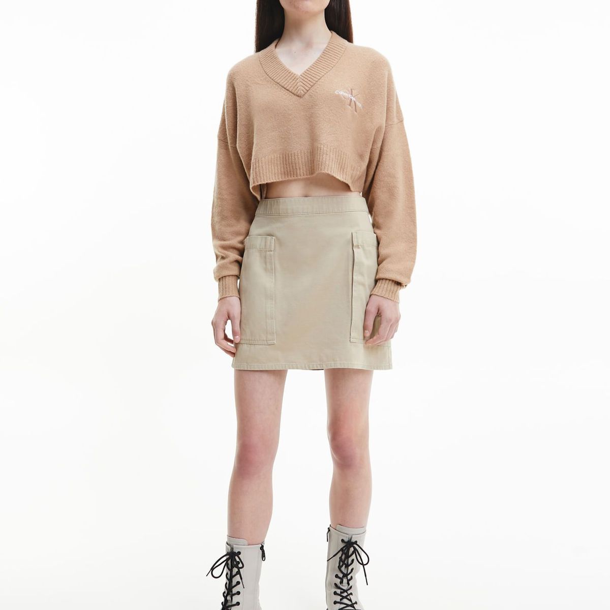 CALVIN KLEIN - Saco Con Logo Beige Calvin Klein