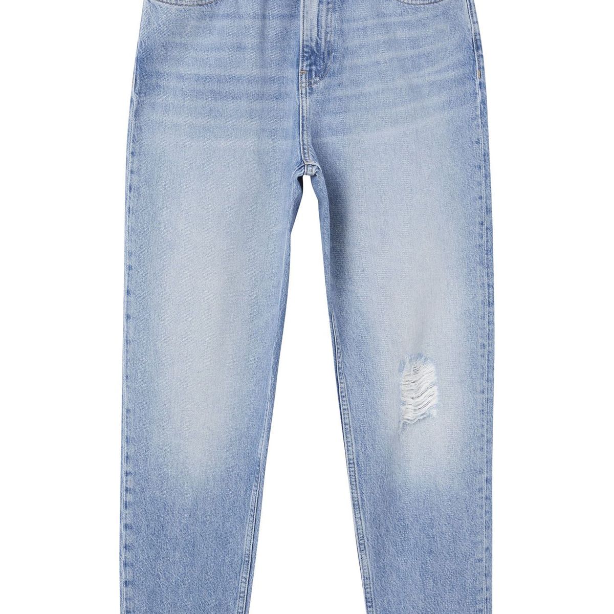 CALVIN KLEIN - Jeans Celeste Con Logo Bordado Para Mujer Calvin Klein