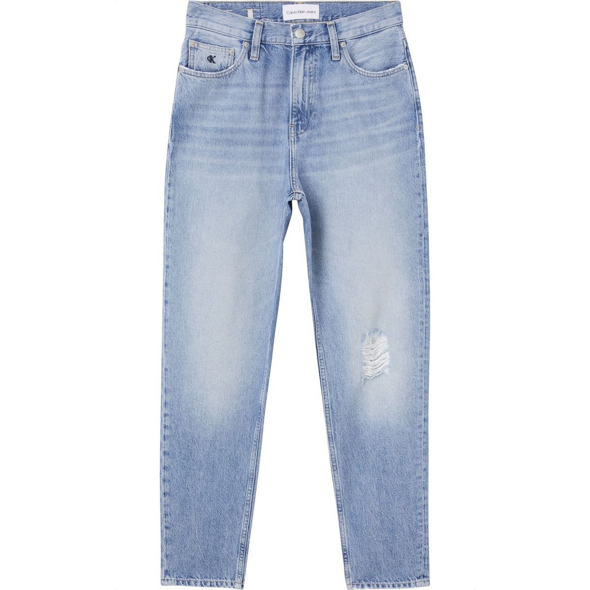 CALVIN KLEIN - Jeans Celeste Con Logo Bordado Para Mujer Calvin Klein