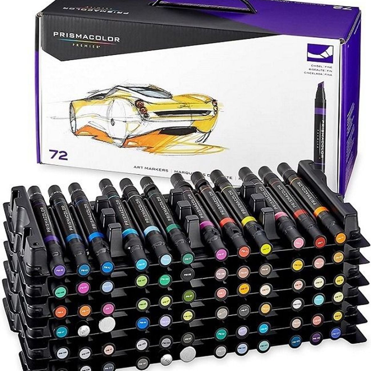 PRISMACOLOR - Marcadores Prismacolor Alcohol Lettering Doble Punta Kit X72