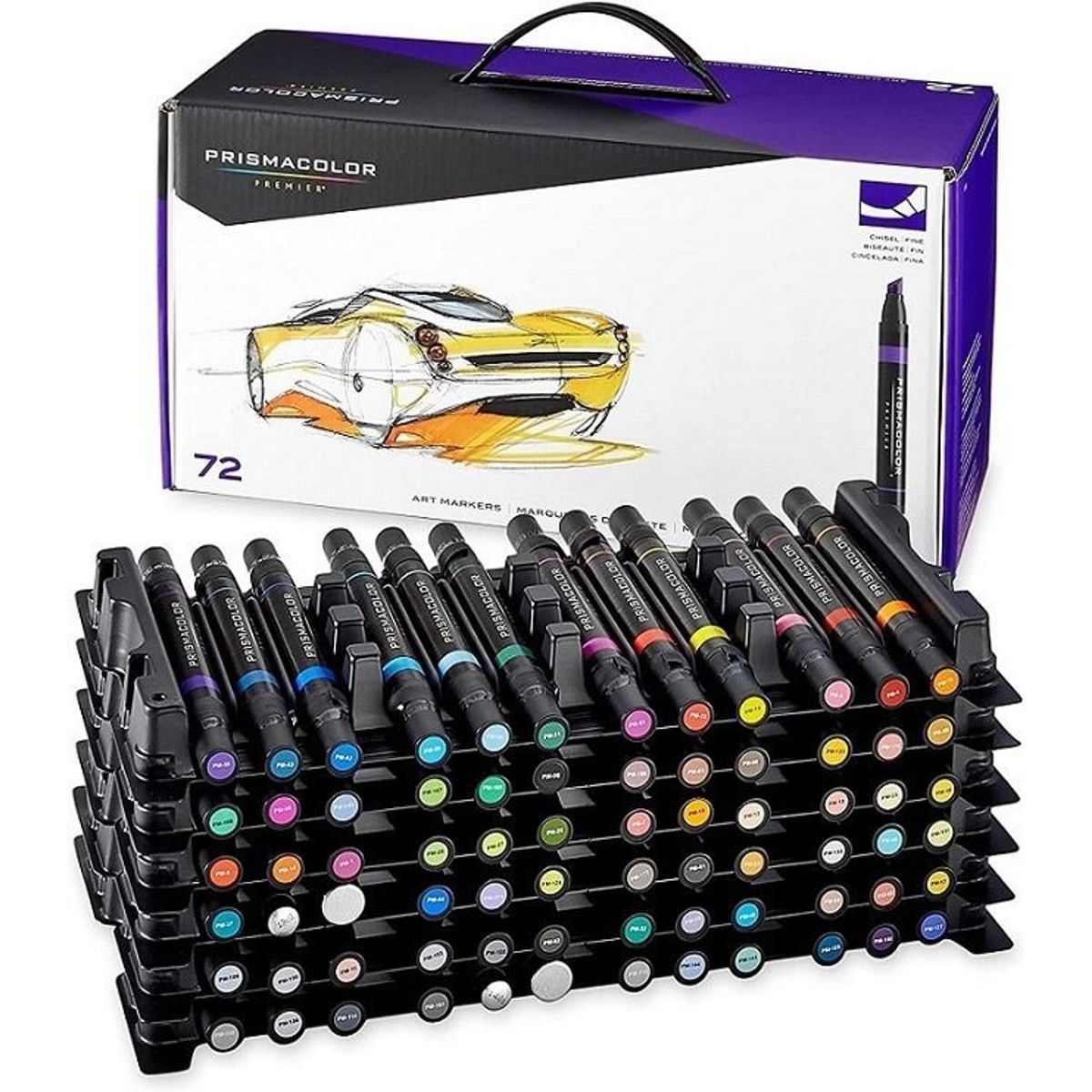 PRISMACOLOR - Marcadores Prismacolor Alcohol Lettering Doble Punta Kit X72