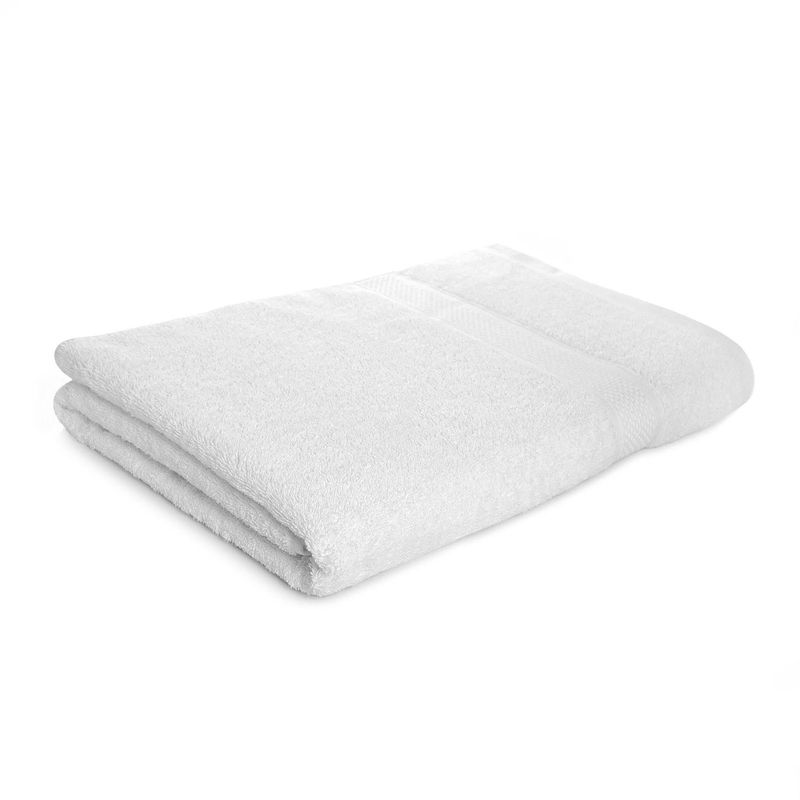 ENERGY PLUS - Toallas de baño de cuerpo hoteleras extragrande 100 algodón Blanco