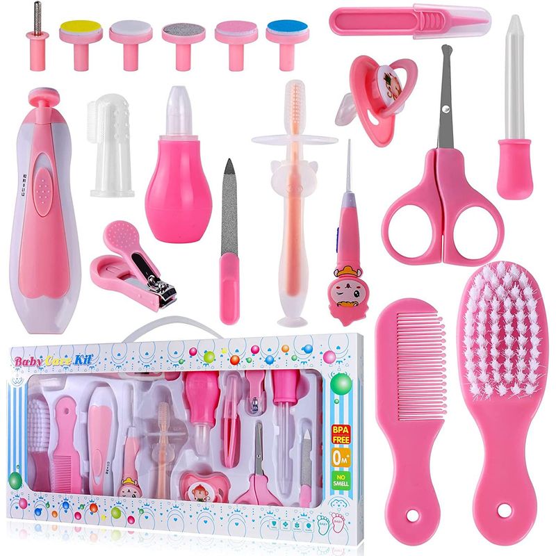 GENERICO - Set para Cuidado del Bebé, 20 Piezas Cuidado Personal- Rosado