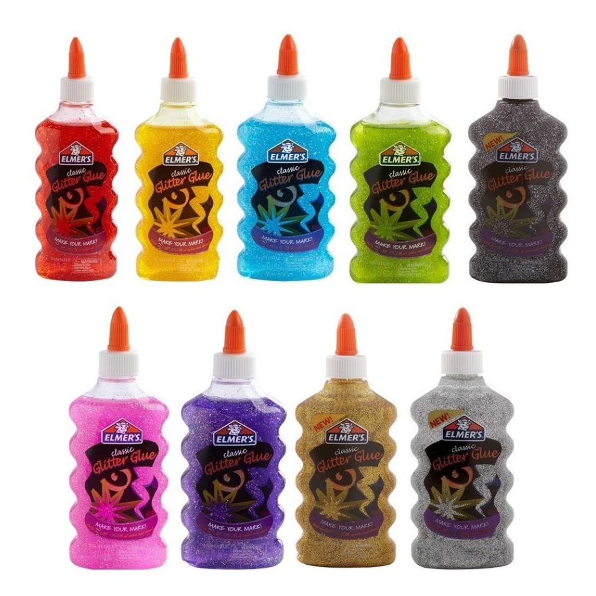 ELMERS - Pegamento Escarchado Para Hacer Slime Elmers 177ml Azul