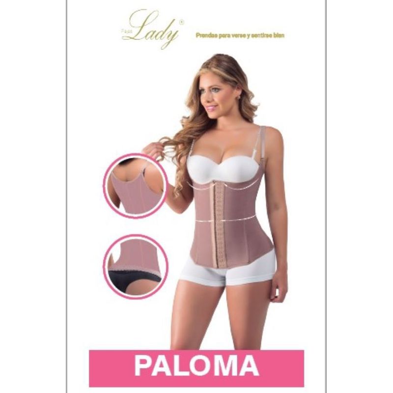 FAJAS LADY - Faja Chaleco Con Tirantes Ajustables Ref. Paloma Cocoa /  L.