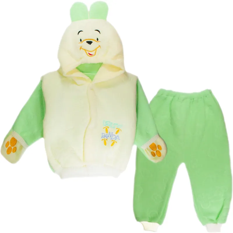 BABY KDS - Conjunto Pijama 2 Piezas Troquelada Panda - Verde 0-3 Meses