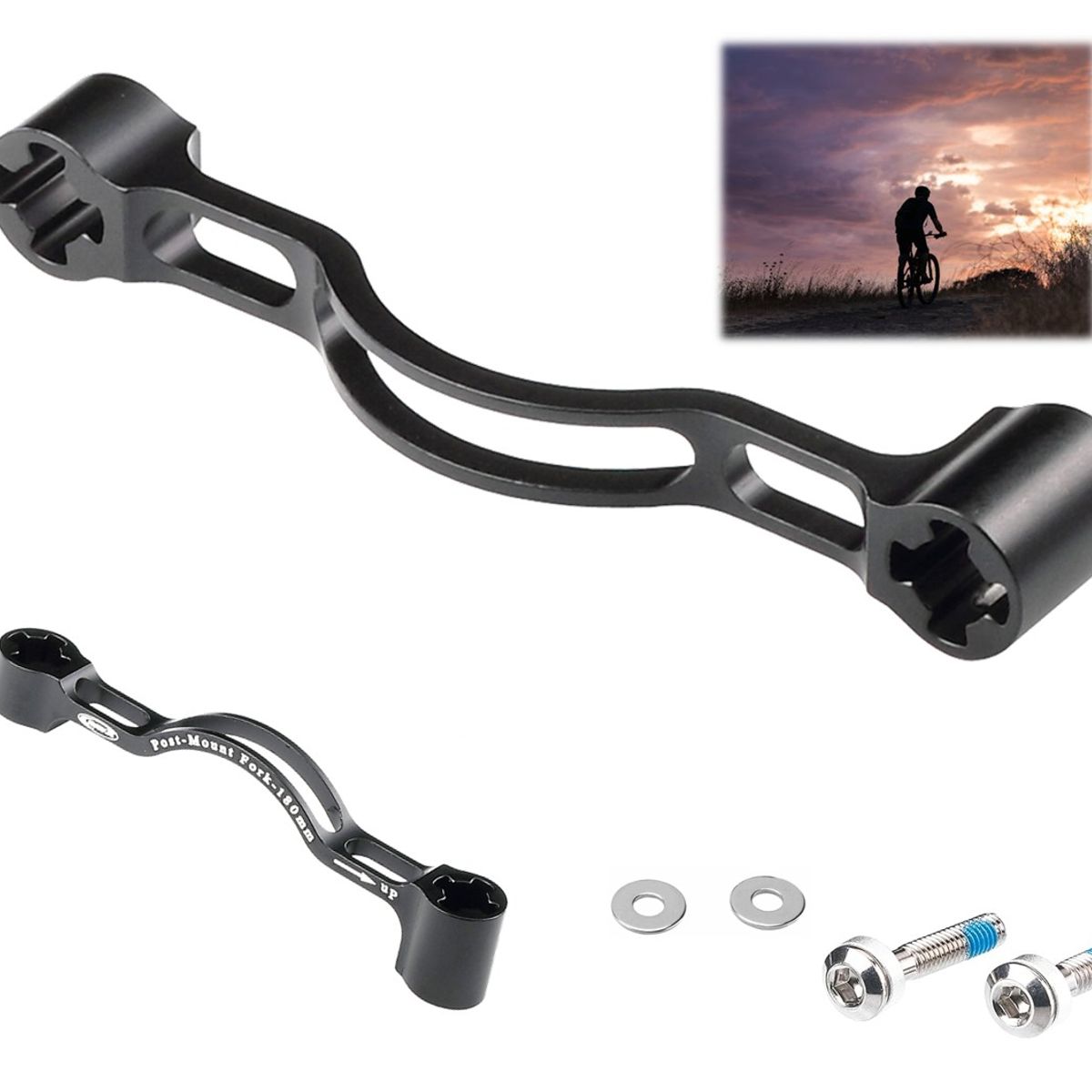 GENERICO - Adaptador Freno Disco Ravx 180mm Shimano Bicicleta Delantero