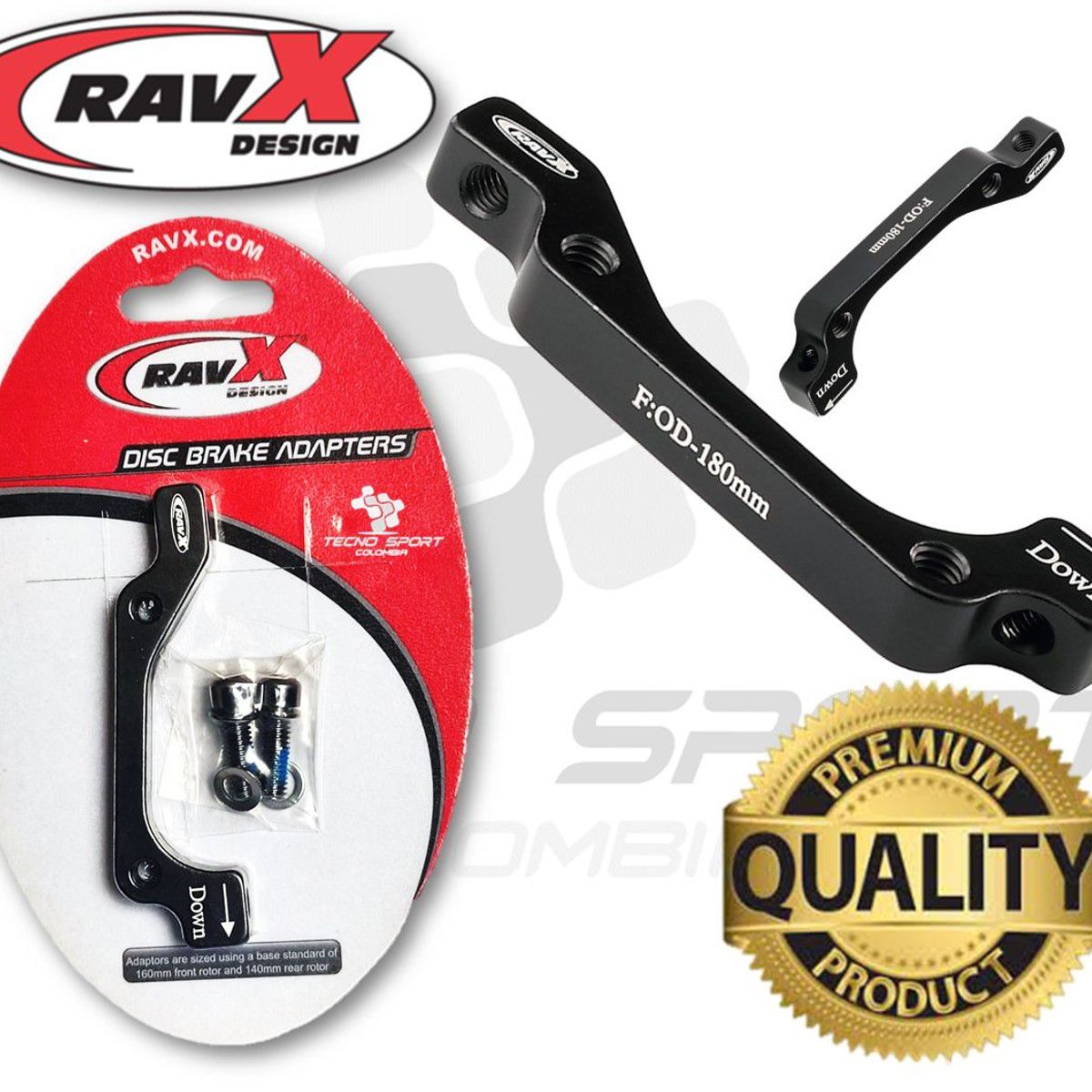 GENERICO - Adaptador Freno Disco 180mm Ravx Bicicleta Delantero Is-post
