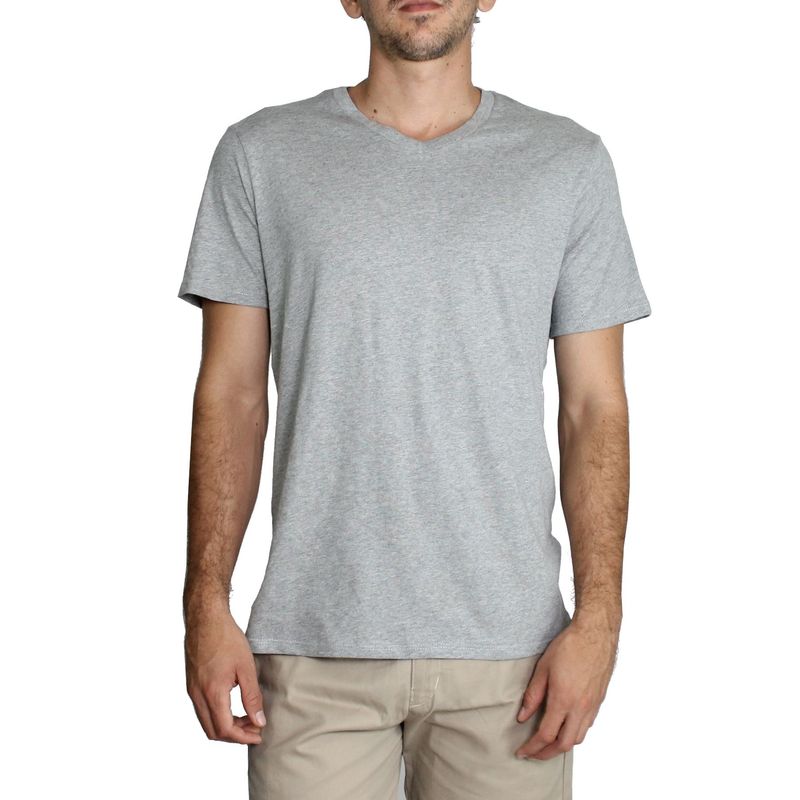 ARANZAZU - Camiseta cuello V en algodón horma clásica - Nilo