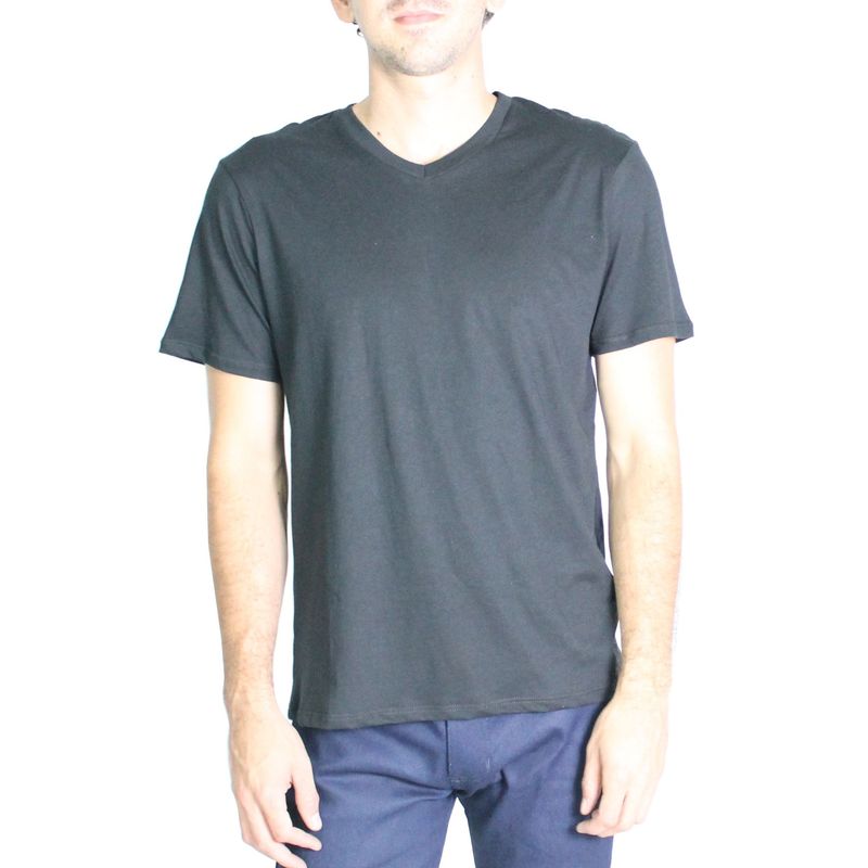 ARANZAZU - Camiseta cuello V en algodón horma clásica - Nilo