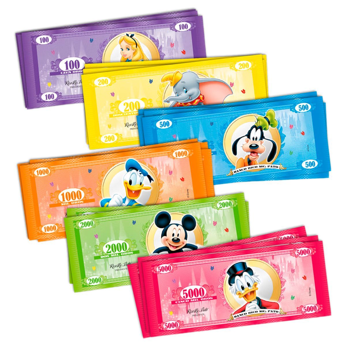 RONDA - Billetes Tio Rico Juego Mesa Ronda X200 Unidades Original