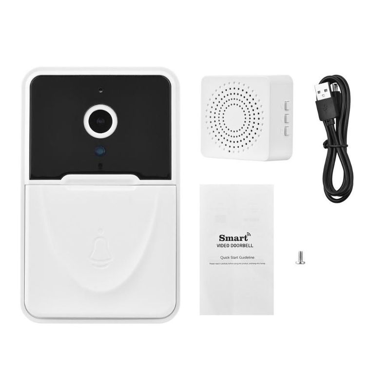 GENERICO - Timbre Wifi Con Cámara Inalámbrico Con Parlante Y Micrófono