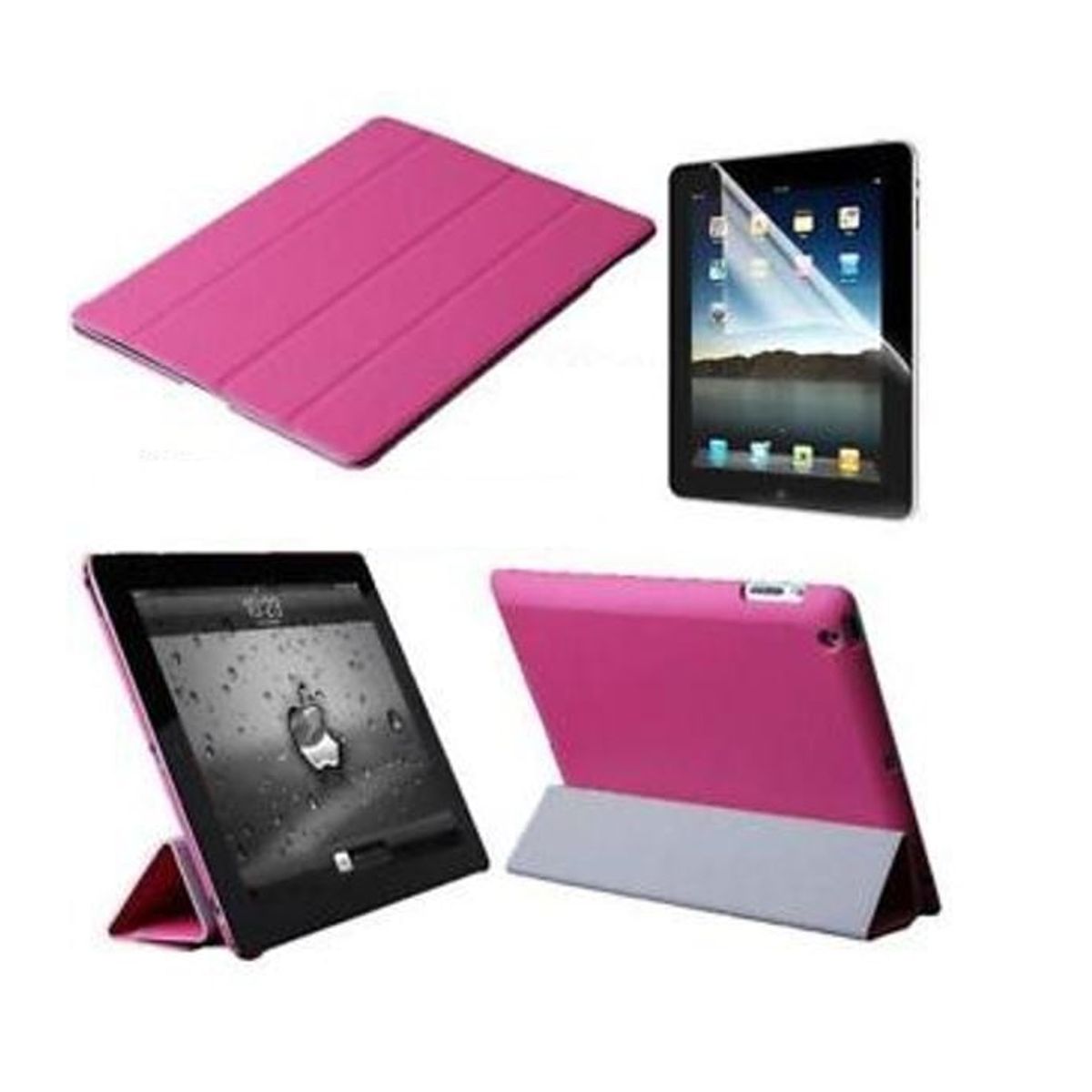 GENERICO - Estuche Protector Magnético Tipo Smart Case Para Ipad 2 3 4 (9.7 Pulgadas) - Rosado