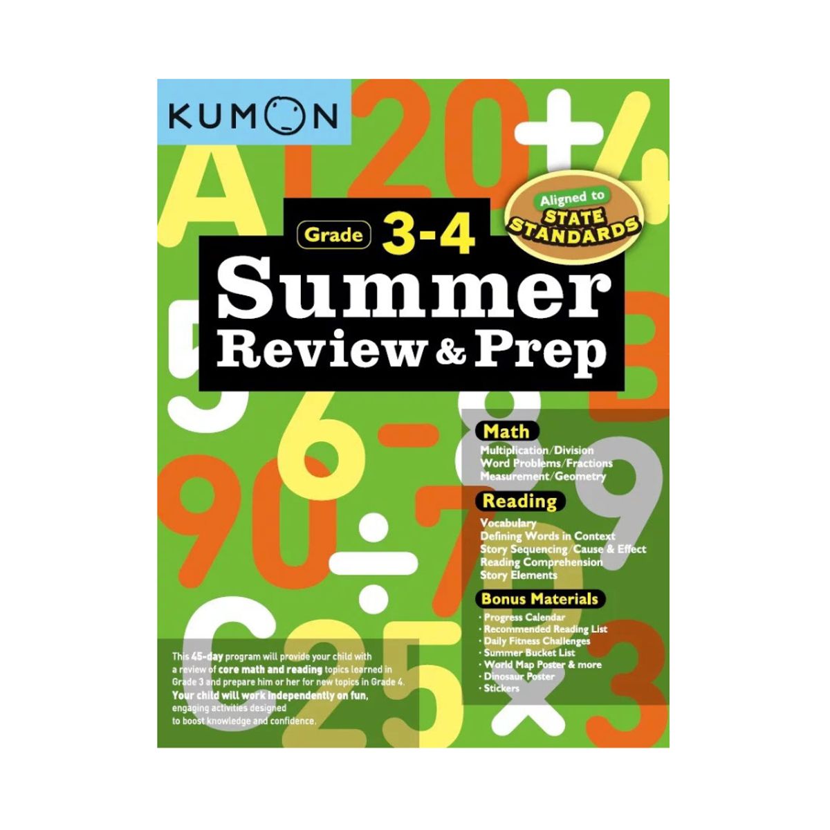 JUGANDO Y EDUCANDO - Libro Kumon Preparación Matemáticas Y Lectura Grado 3-4