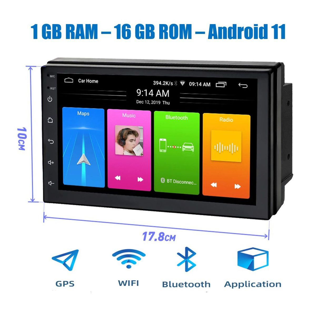 GENERICO - Radio Android Pantalla de 7 pulgadas