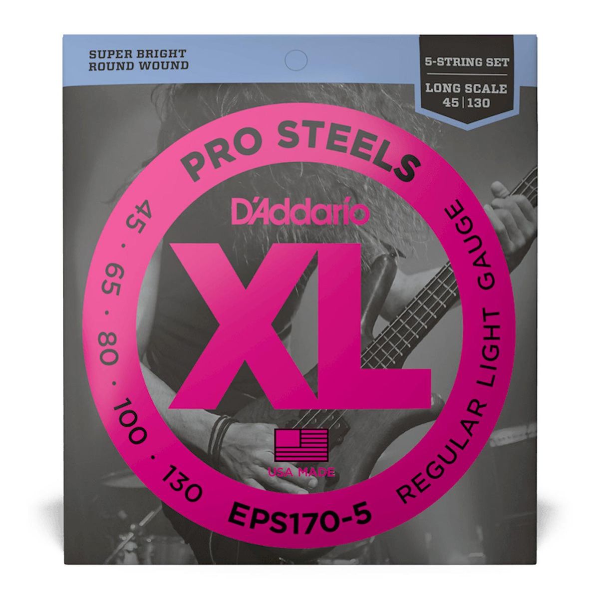 DADDARIO - SET DE 5 CUERDAS PARA BAJO D´ADDARIO CALIBRE 45/130