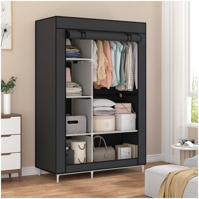 GENERICO - Closet Organizador Desarmable De 6 Estantes Con Cremallera