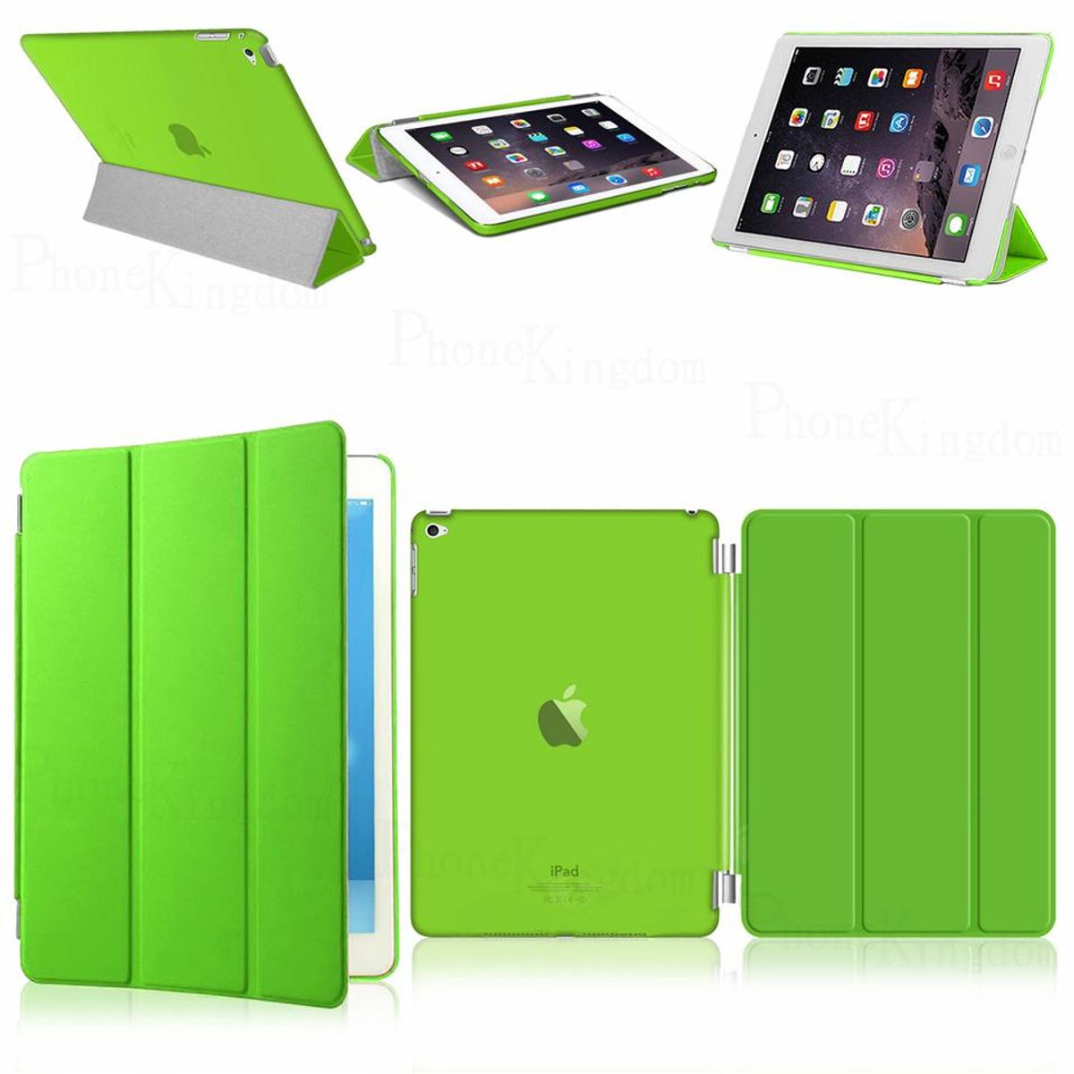 GENERICO - Estuche Protector Magnetico Tipo Smart Case Para Ipad Mini 1, Mini 2 y Mini 3 - Color Verde Manzana
