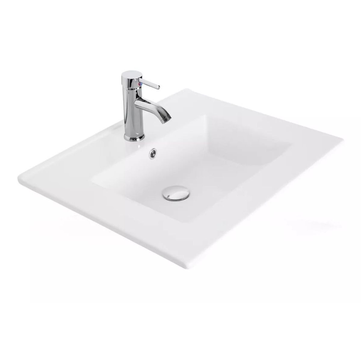 GENERICO - Lavamanos De Incrustar O De Mueble Tipo Plataforma 60 X 40
