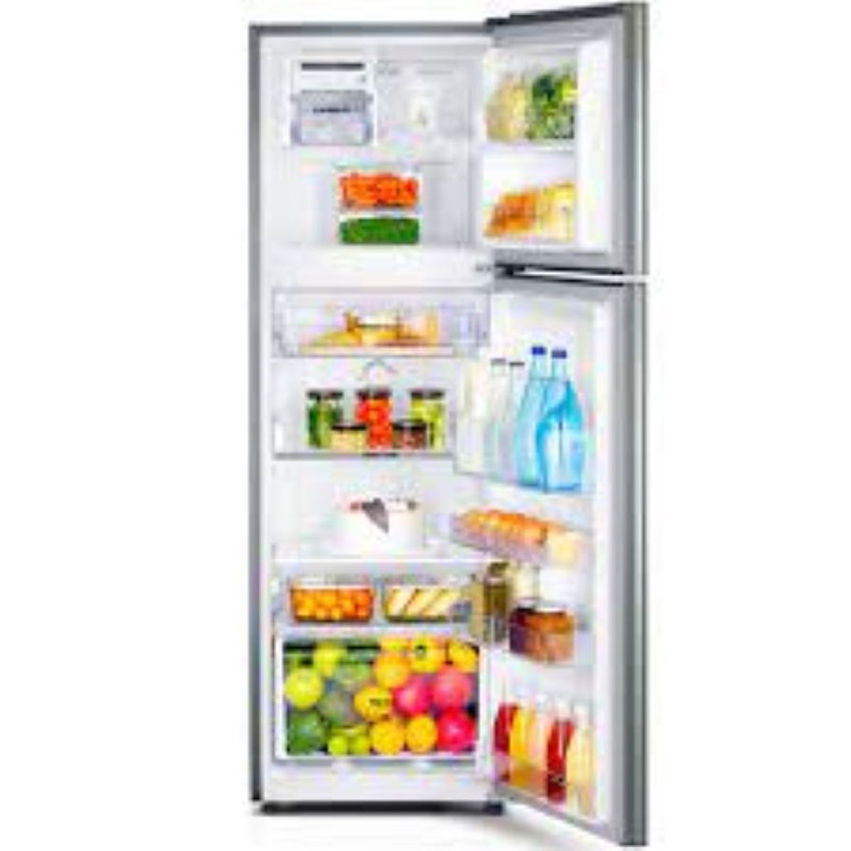 SAMSUNG - Nevera SAMSUNG No Frost Congelador Superior 236 litros Brutos RT22FARADS8/CO gris