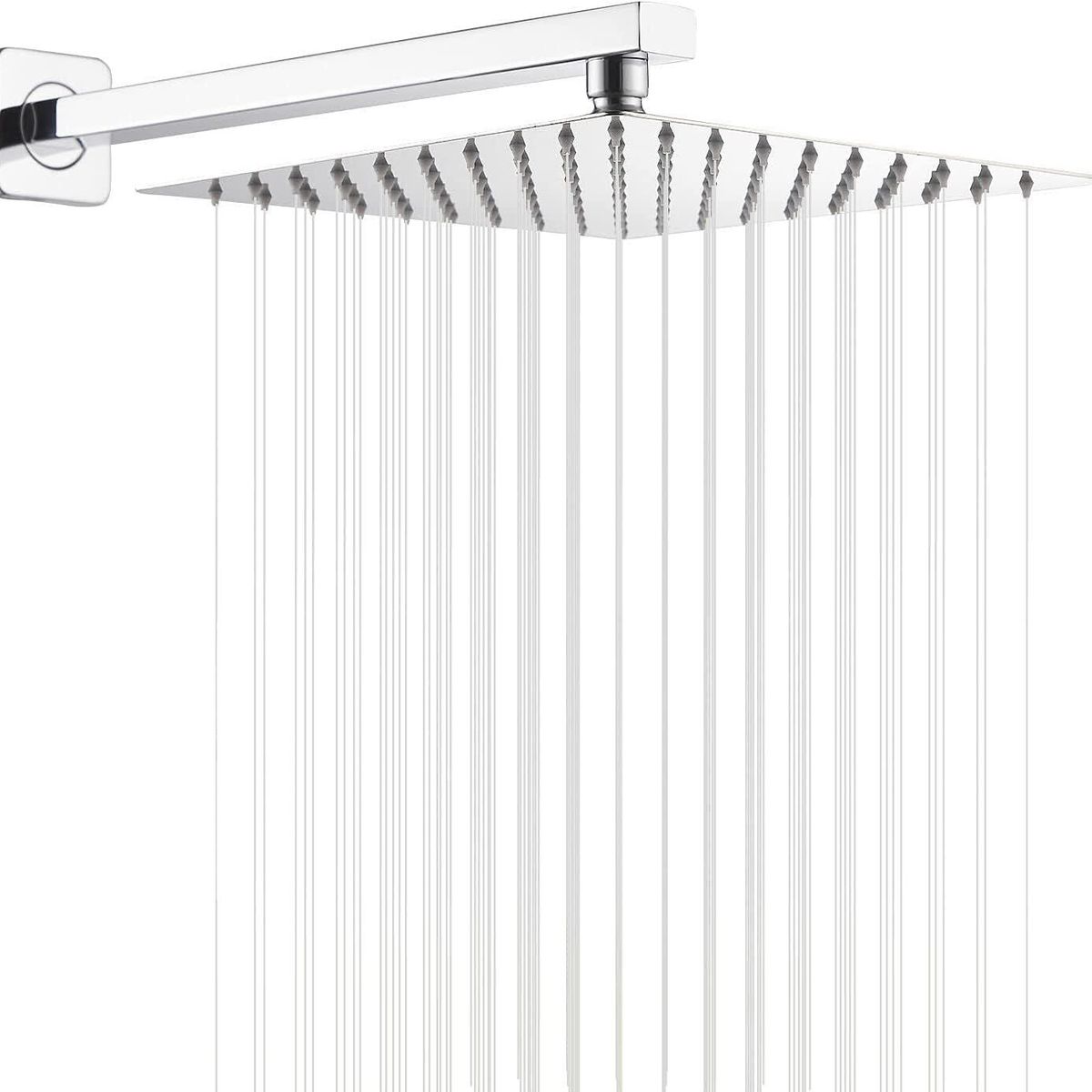 GENERICO - Regadera ducha en acero 40x40 cuadrada sin tubo