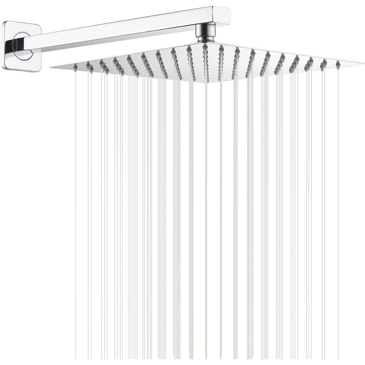 GENERICO - Regadera ducha en acero 40x40 cuadrada sin tubo