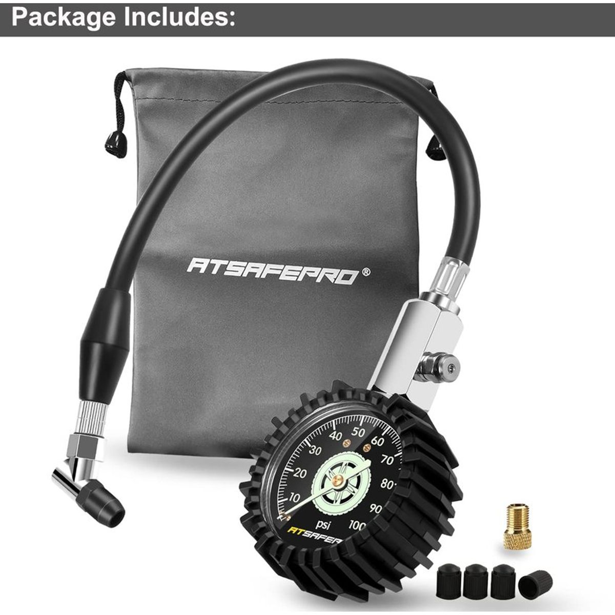 GENERICO - Medidor Calibrador de Aire Para Llantas Carros Motos 100 PSI