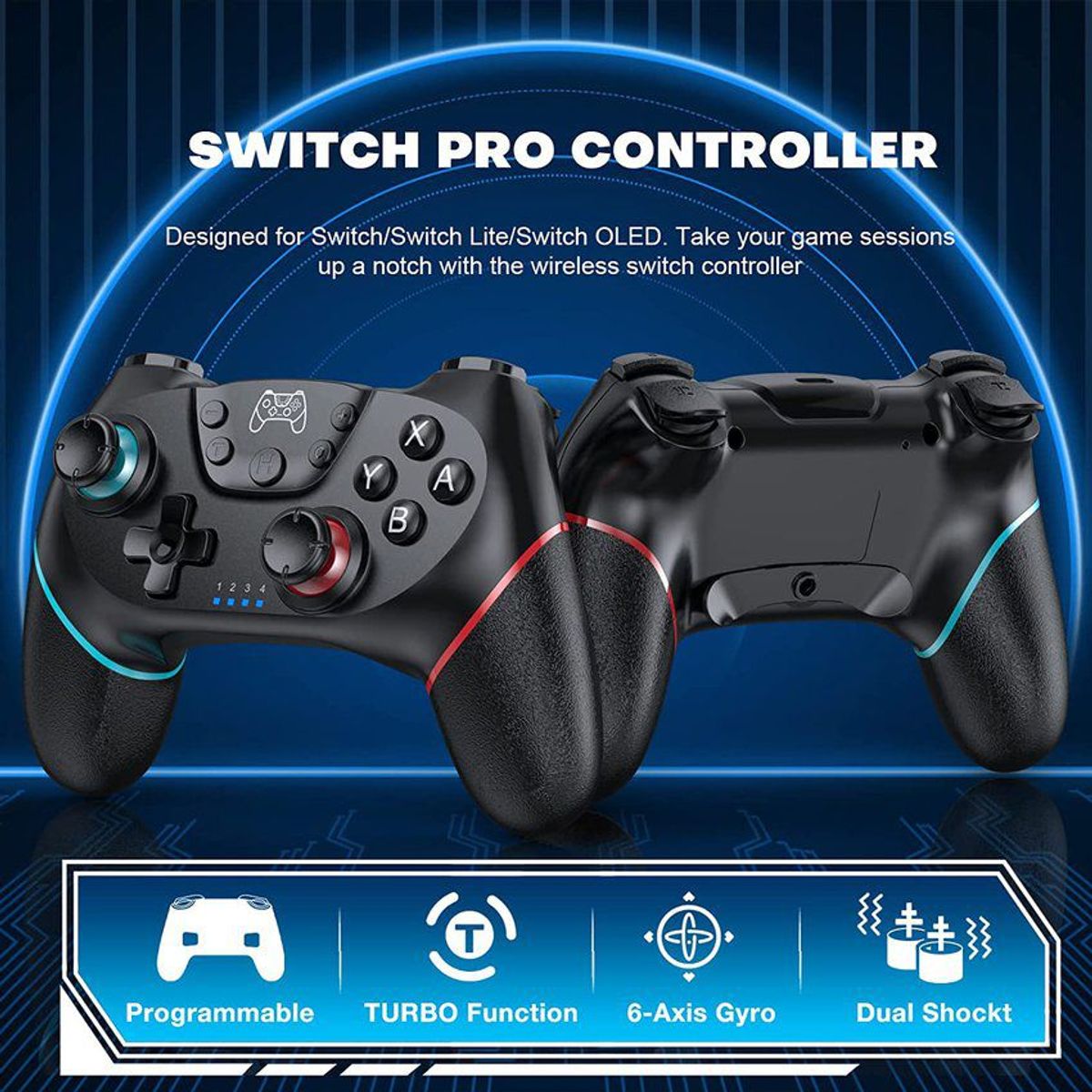GENERICO - Control Inalámbrico para Nintendo Switch y PC pro  Bluetooth