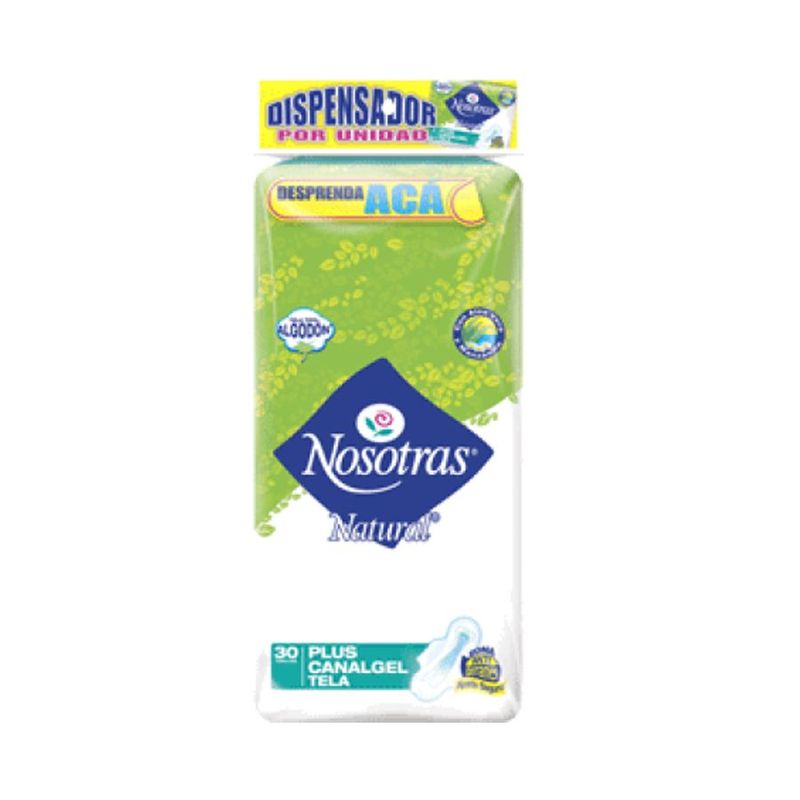 NOSOTRAS - Toallas Higiénicas Nosotras Canal Gel Dispensador X 30 Unidades