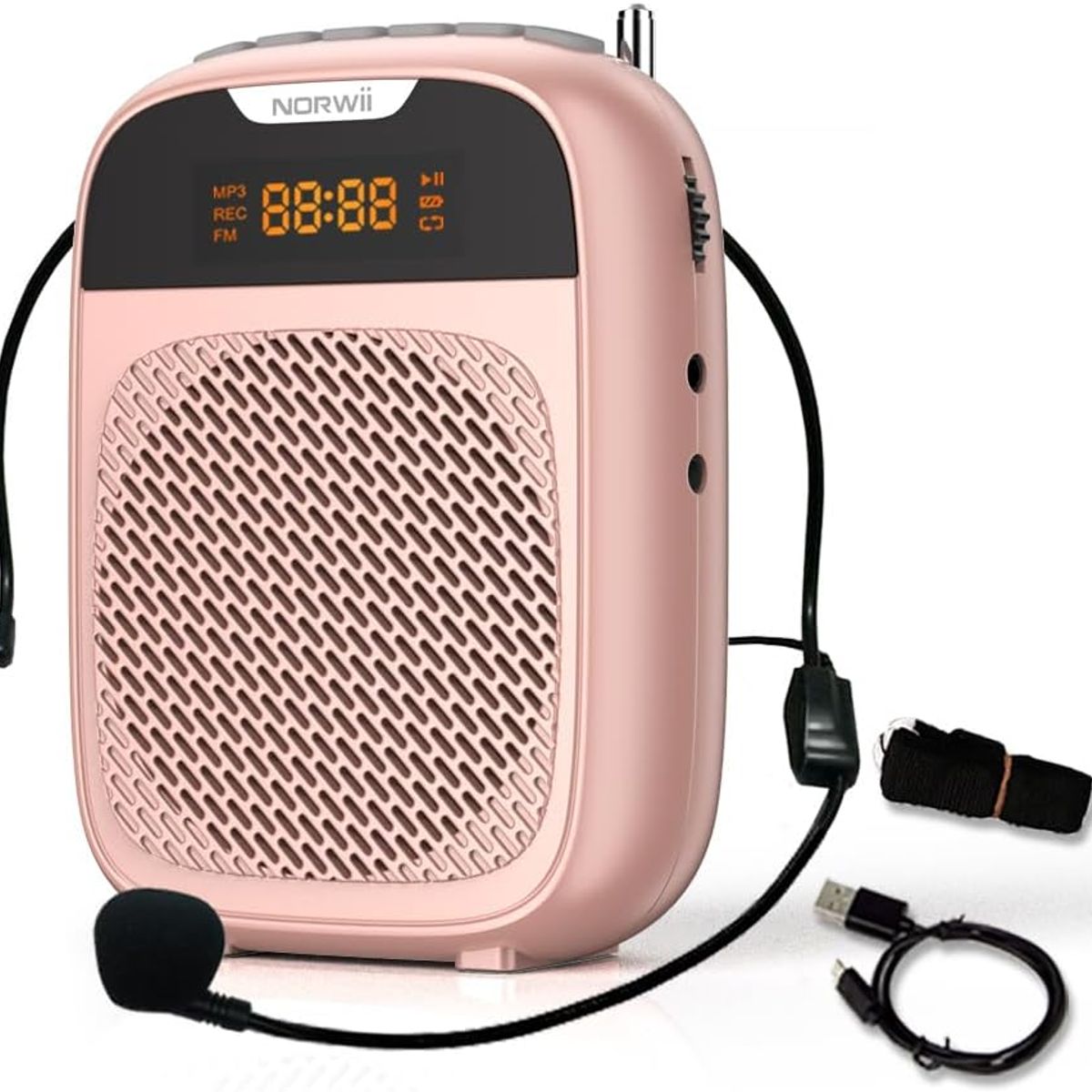 GENERICO - Megáfono Amplificador de Voz Portátil Bluetooth Micrófono Diadema Clas