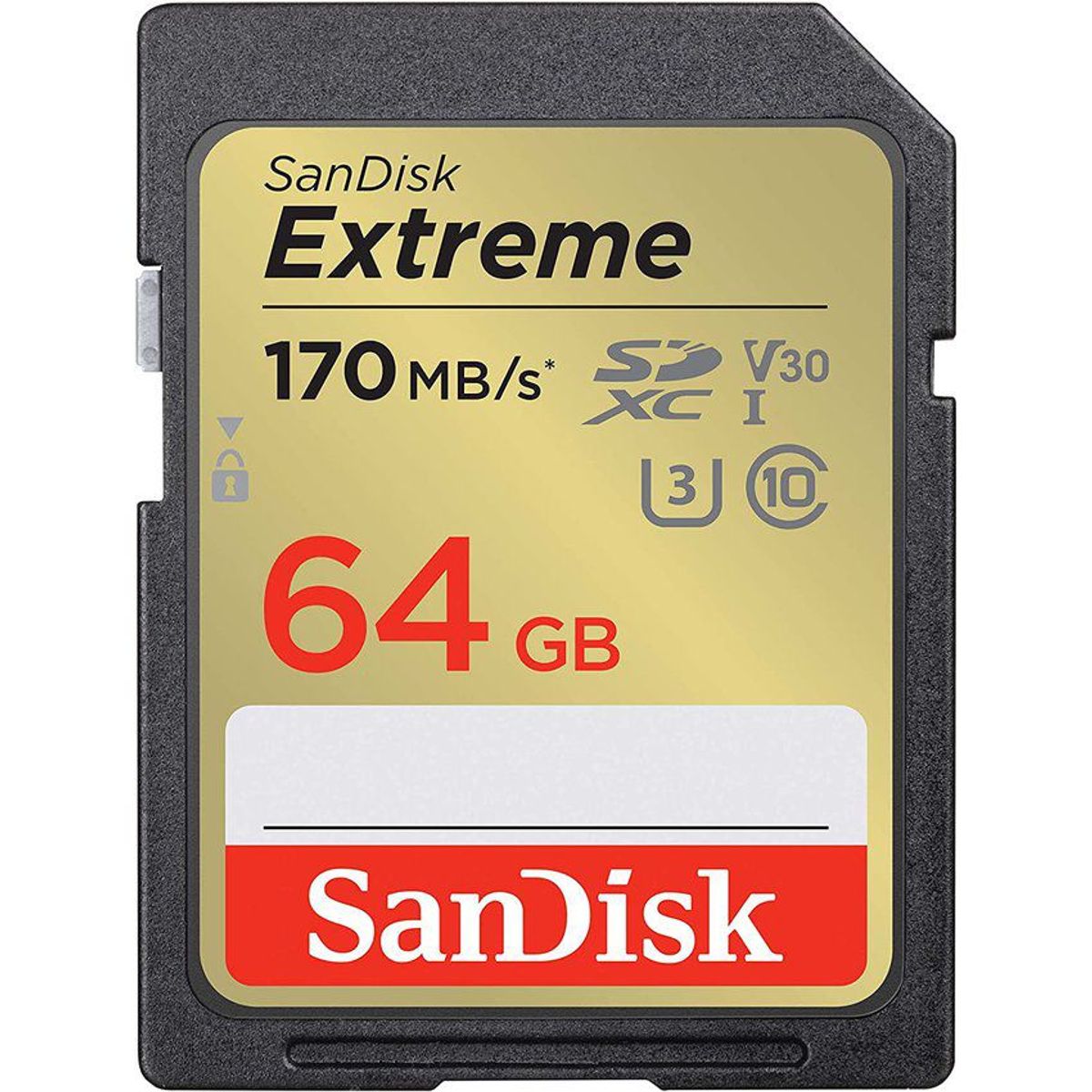SANDISK - Memoria SD 64gb Sandisk Extreme 170 mb/s uhs-i c10 u3 v30 4k