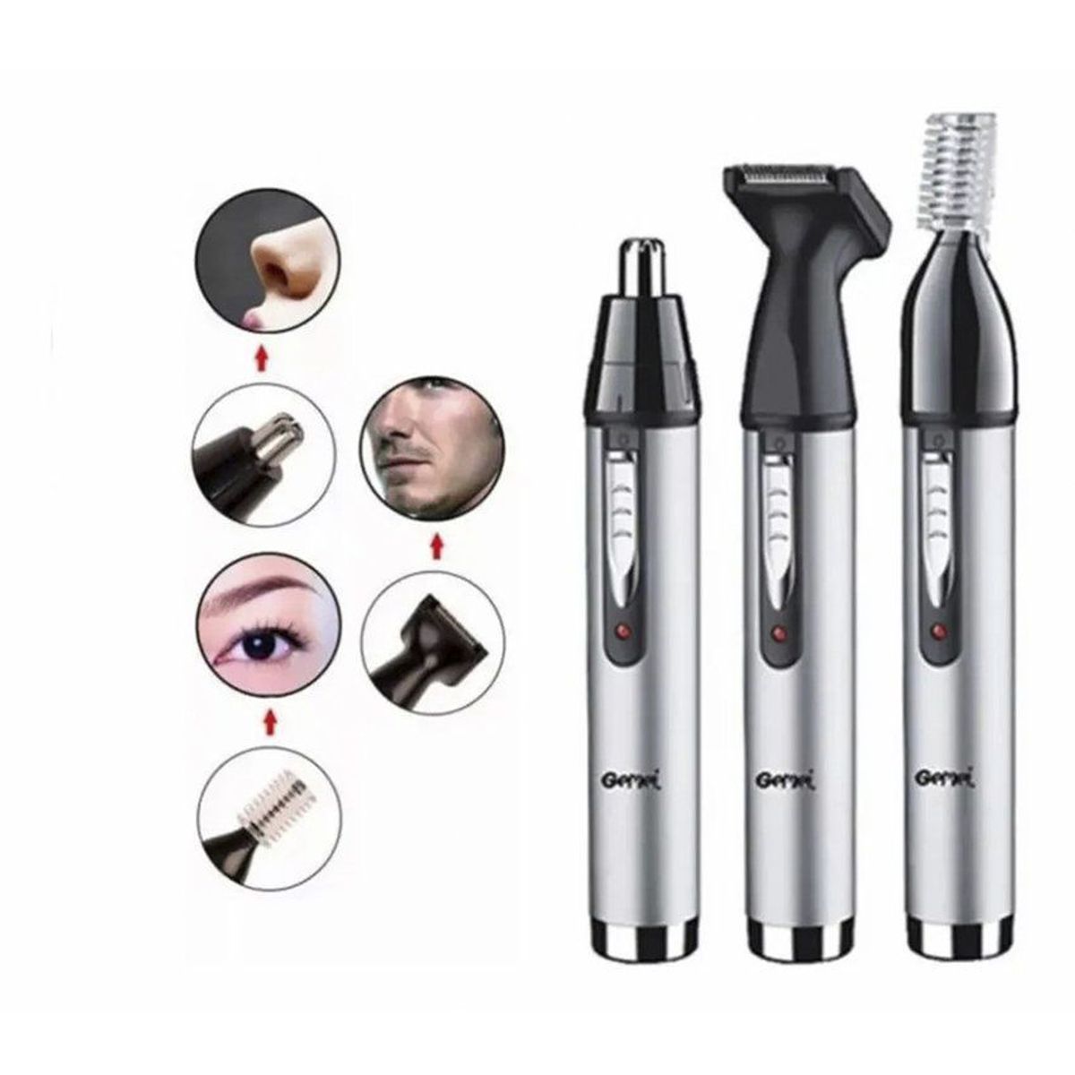 GENERICO - Depiladora - Patillera, Nariz-Oidos, Cejas Recargable 3 En 1 Gm-3107