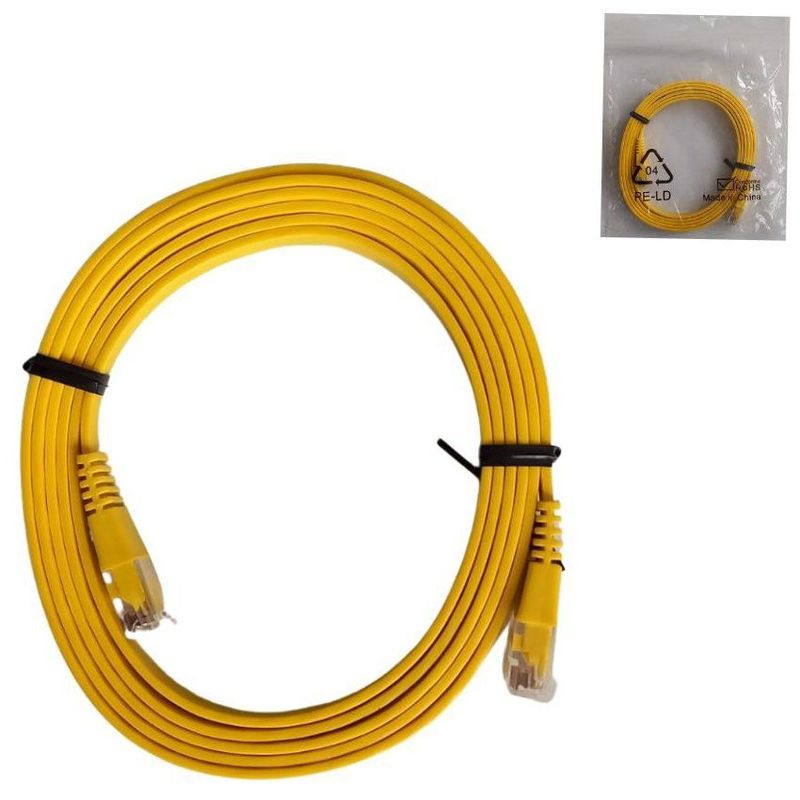 GENERICO - Cable De Red Ethernet Cat 5e Tipo Plano UTP 15mts