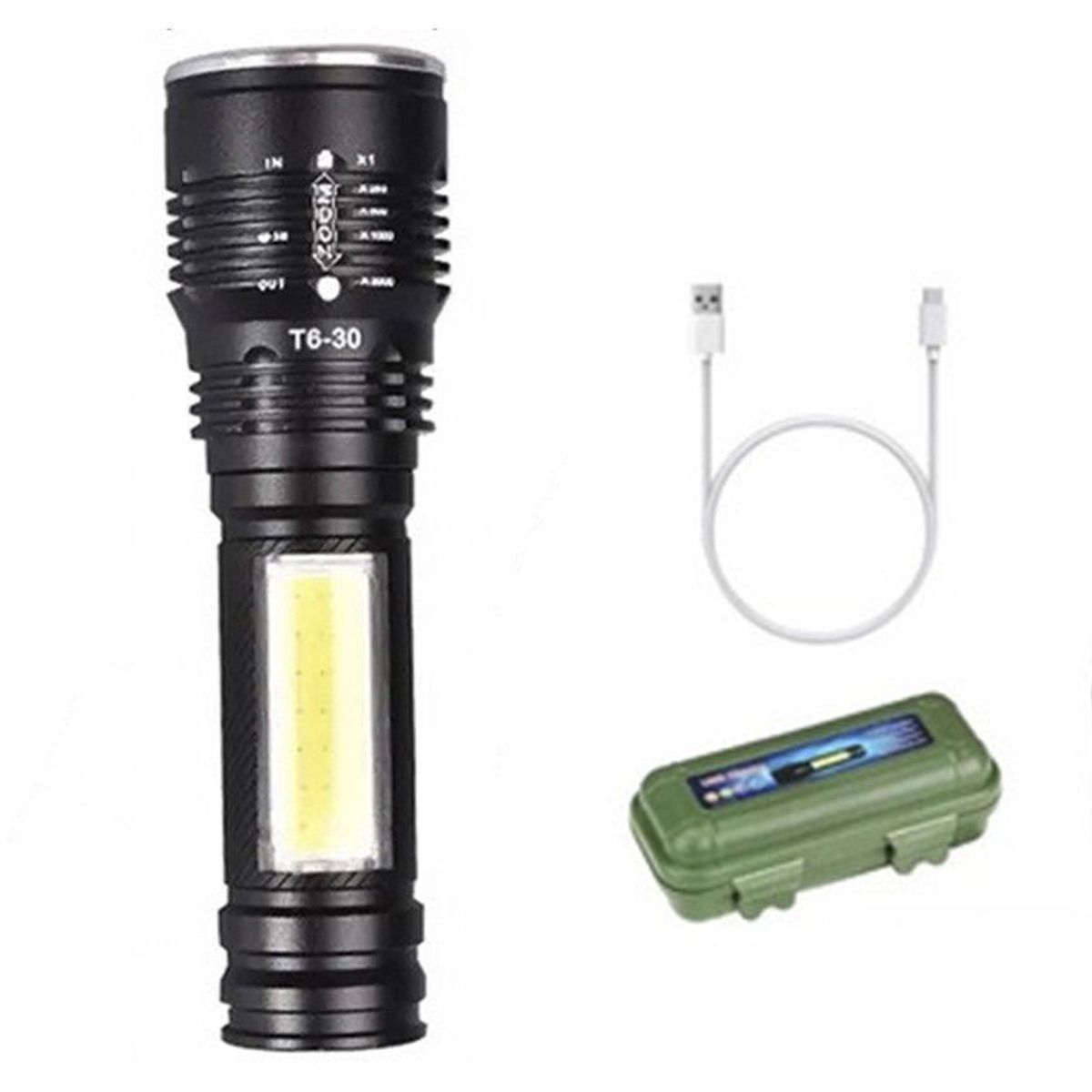 GENERICO - Linterna Luz Profesional Iluminación Led Zoom Power Style T6-30