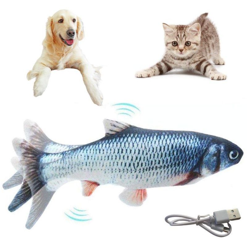 GENERICO - Juguete Para Gatos Perros Pez Saltarín Recargable