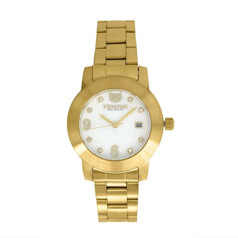 TEMPUS - Reloj para mujer marca tempus color dorado JD5389-G