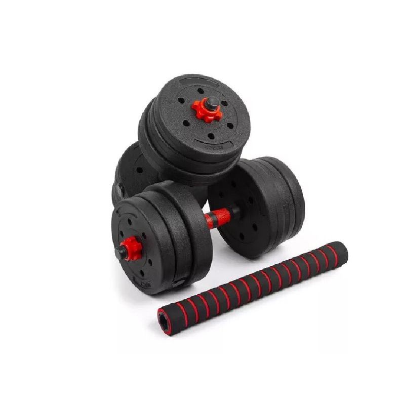 GENERICO - KIT MANCUERNAS PESAS 20 KG 40 LB ANTIDESLIZANTE