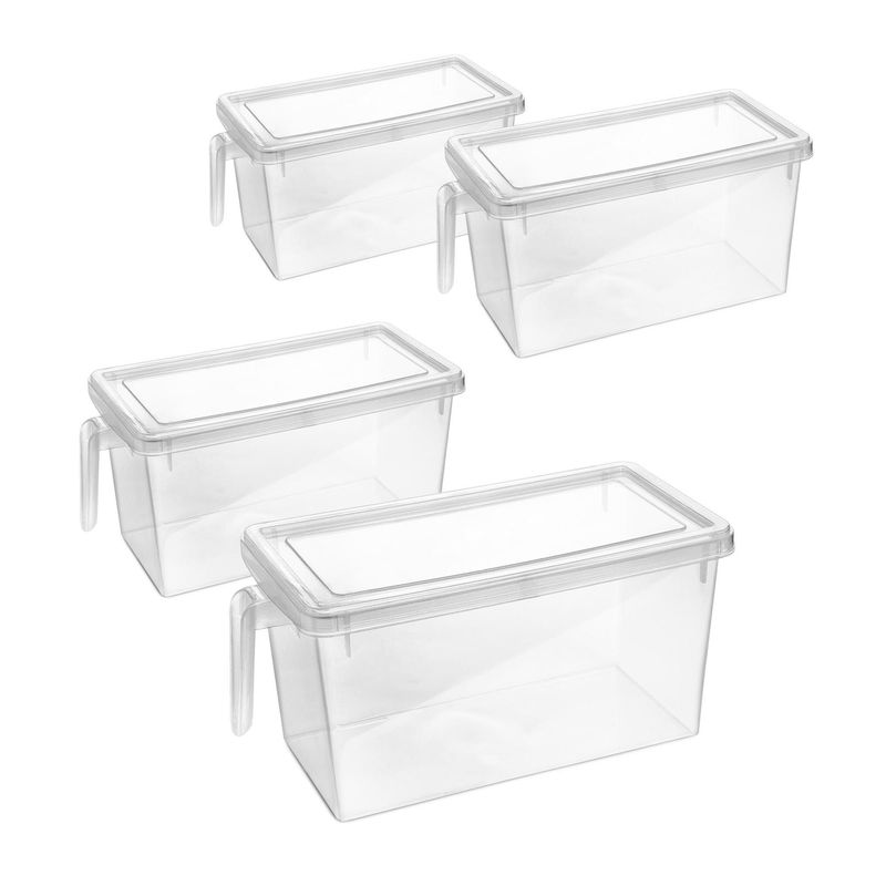 CHEF MASTER - Set X4 Organizador Multiusos de cocina nevera hogar oficina con tapa