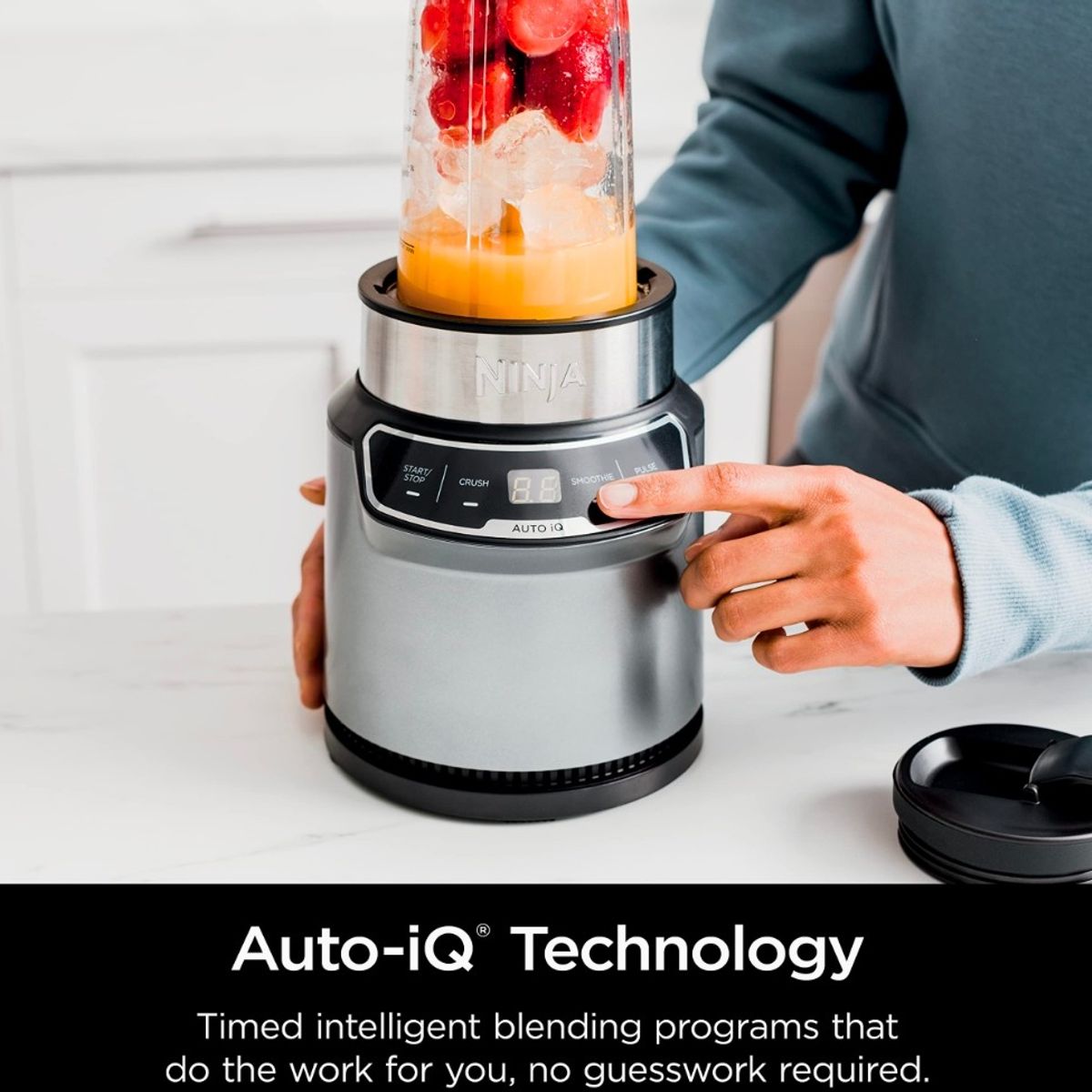 NINJA - Licuadora nutrininja pro batidos AUTO-IQ 1100w BN401
