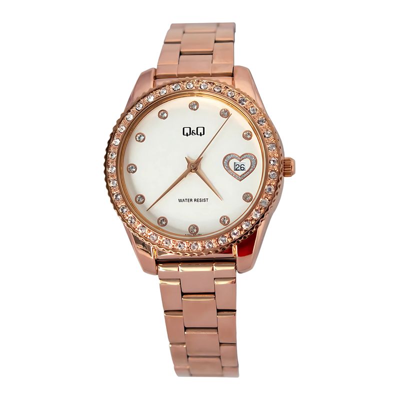 Q&Q - Reloj de moda Mujer Q&Q Oro Rosa + Caja