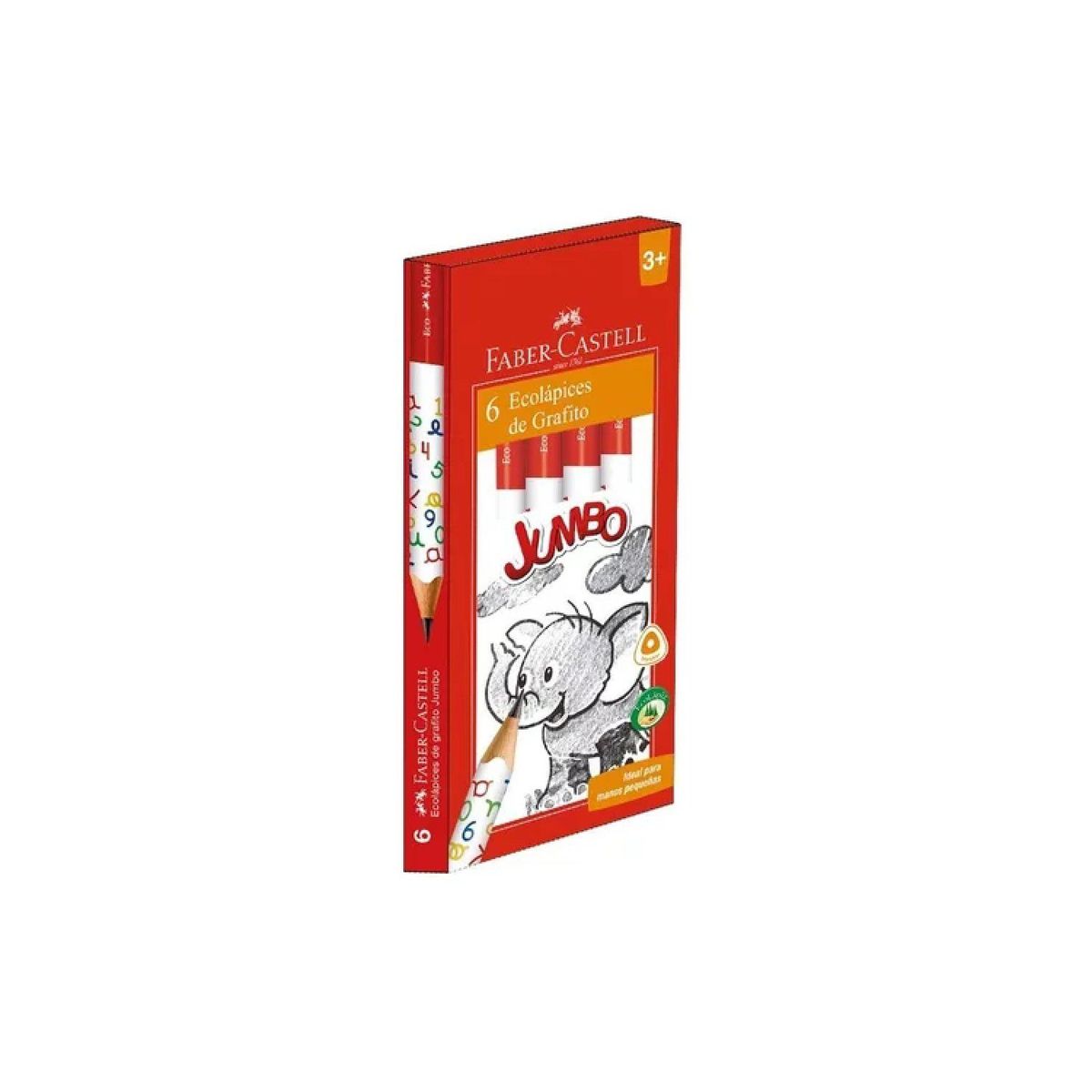FABER CASTELL - Lápiz Jumbo Caja x6 unidades - Faber Castell