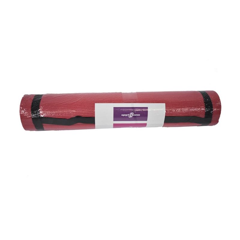 SPORT FITNESS - Colchoneta yoga sportfitness cuerda ejercicio gym roja