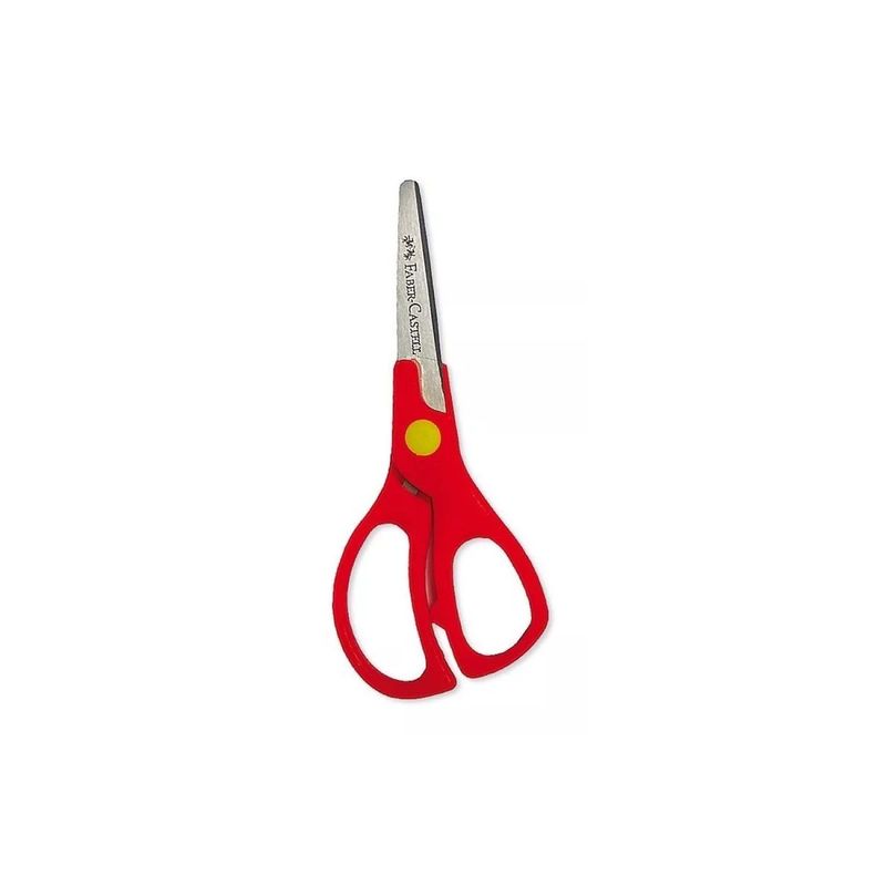 FABER CASTELL - Tijeras Escolar Roja 13 Cm - Faber Castell