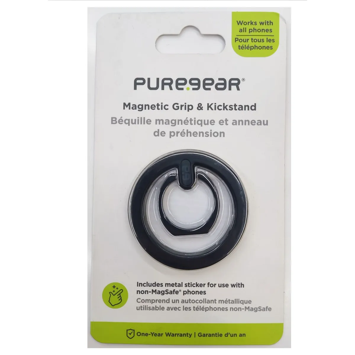 PURE GEAR - Soporte Magsafe Grip y KickStand con Anillo