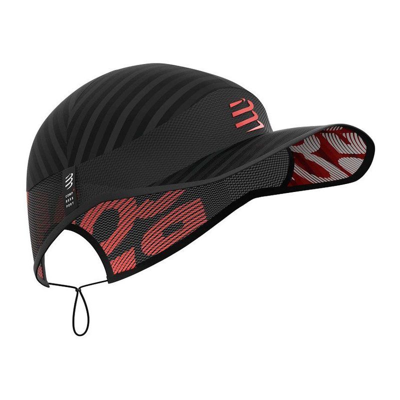 COMPRESSPORT - Gorra Multisport Negra Con Visera Ajustable Compressport
