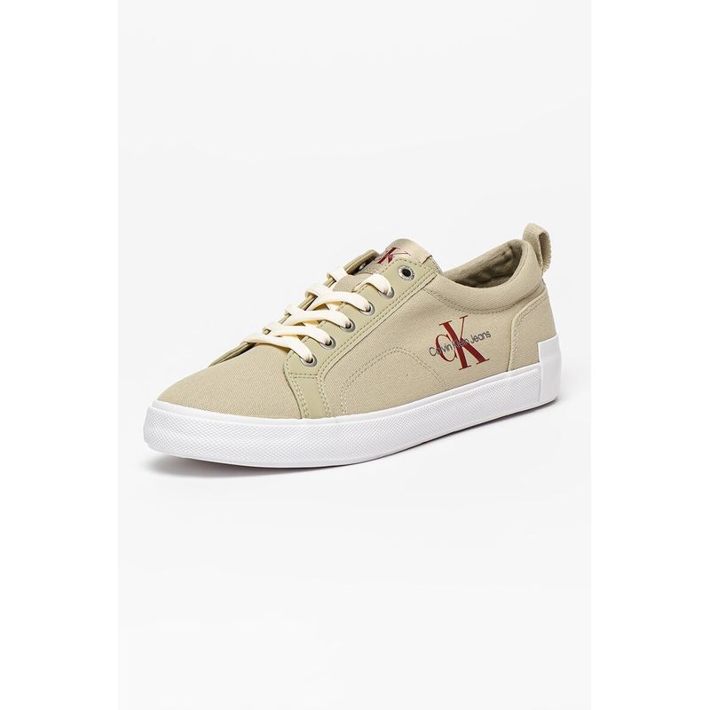 CALVIN KLEIN - Tenis blanco de lona reciclada Calvin Klein