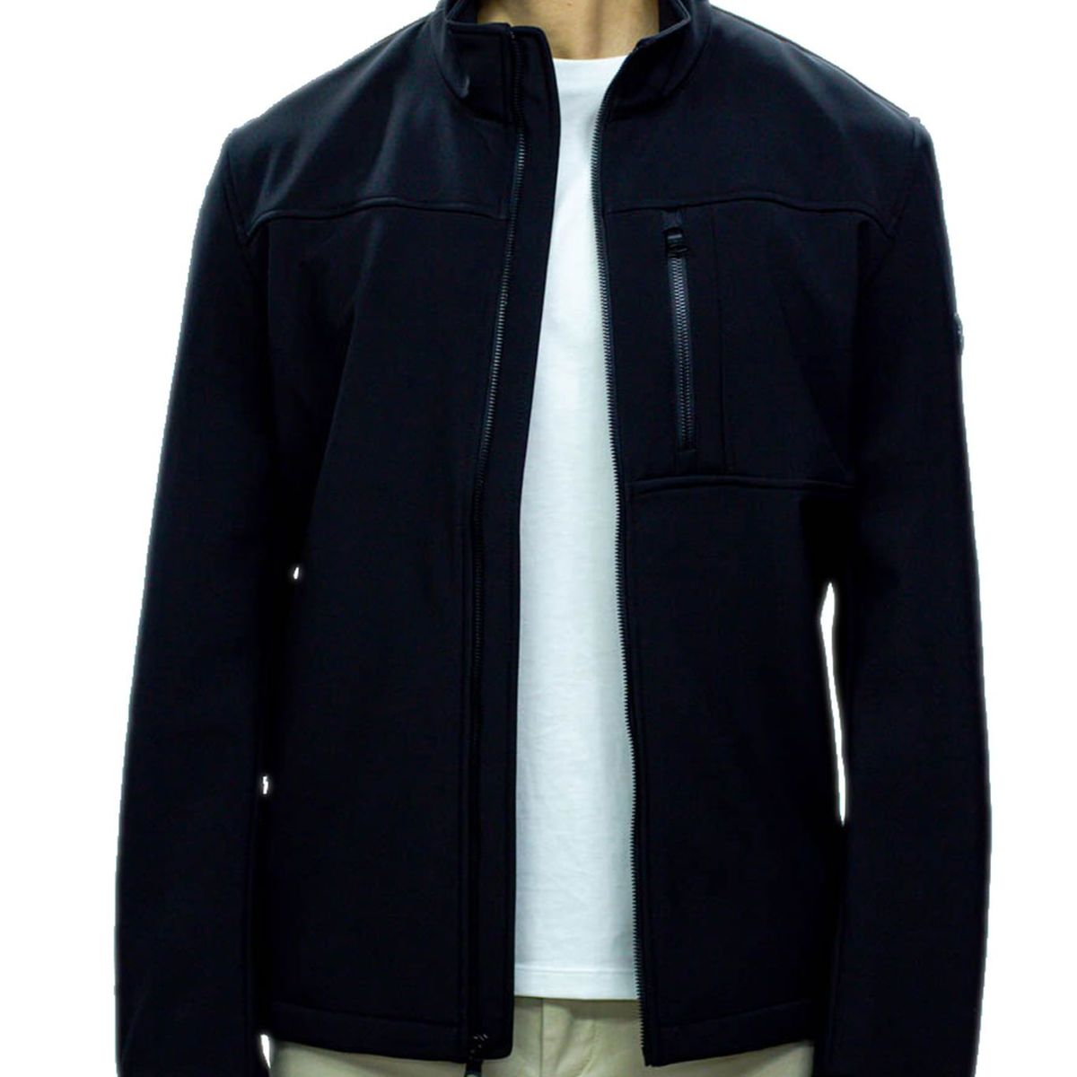 CALVIN KLEIN - Chaqueta Negra Rompeviento Con Cremallera Calvin Klein