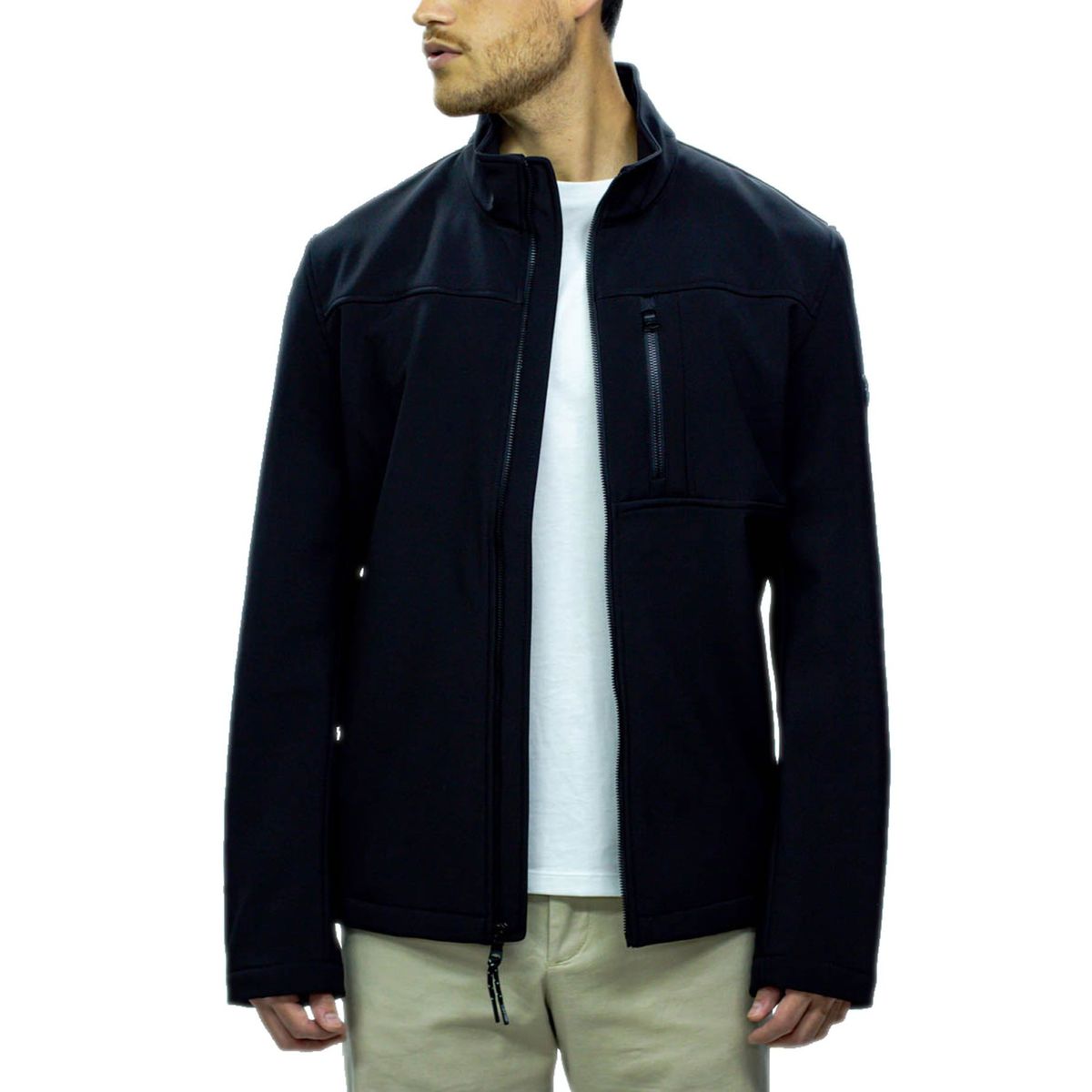 CALVIN KLEIN - Chaqueta Negra Rompeviento Con Cremallera Calvin Klein