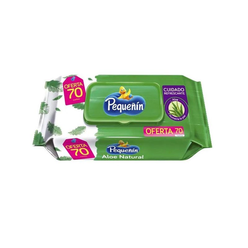 PEQUEÑIN - Toallitas Humedas Pequeñin Aloe Vera  70 Unidades